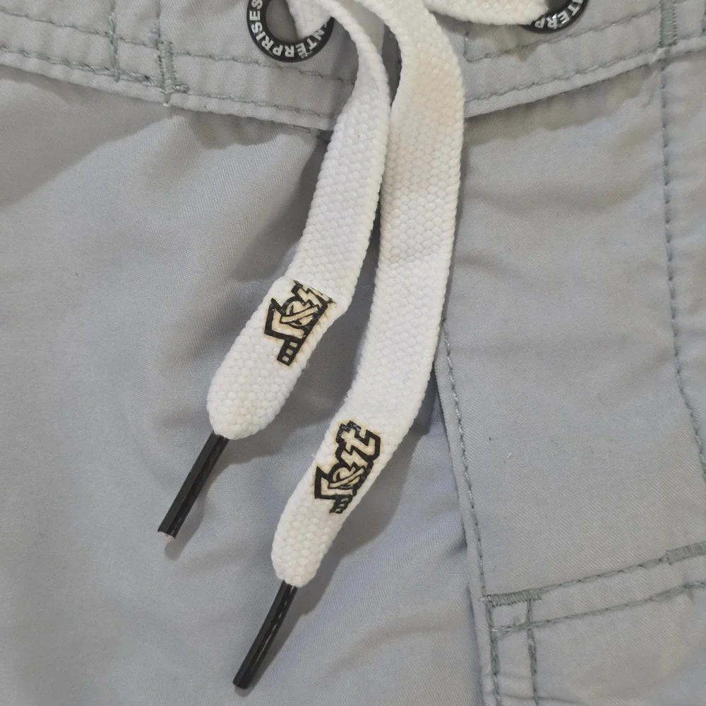 Lost Enterprise Board Shorts Mens Size 36‎ Gray Polyester Surf Swim Trunks